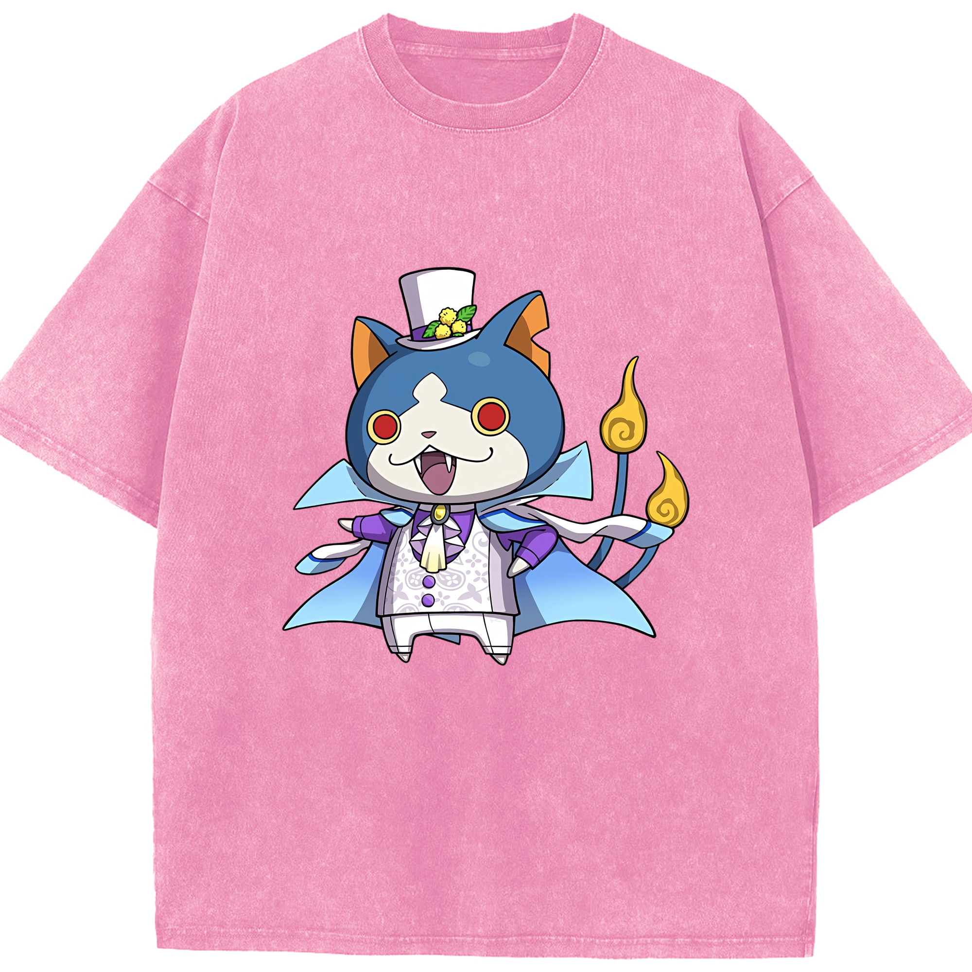 （画像用） 妖怪ウォッチ Yo-kai Watch 綿100% ヴィンテージ風 半袖Tシャツ（フロントプリント）